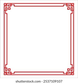 china border frame for text, card, element and decoration, vector illustration 