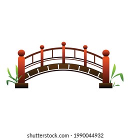 China Bridge Icon. Cartoon China Bridge Vektorsymbol für Webdesign einzeln auf weißem Hintergrund