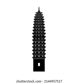 Icono de construcción de China, símbolo del vector de construcción de china