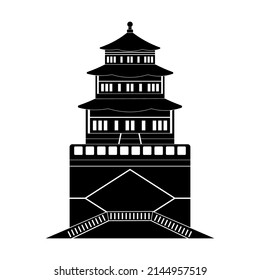 China building icon, china building vector sign symbol