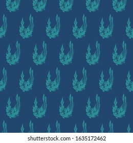 China chicken mascot Vector abstract seamless pattern. Vintage art deco texture , Ideal for greeting card or backdrop template design , China background