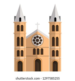 China church icon. Cartoon of china church vector icon for web design isolated on white background