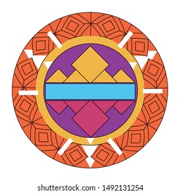 China circle design, Culture asia traditional art famous oriental and landmark tratheme Vector illustration