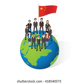 China concept design on white background,vector