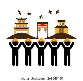 china concept design, vector illustration eps10 graphic 