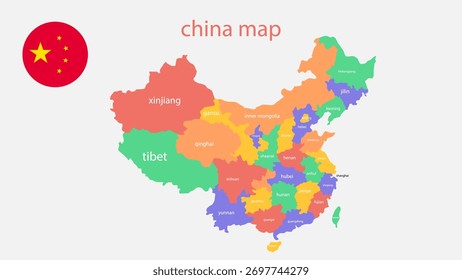 Vector de fondo del mapa del país de China