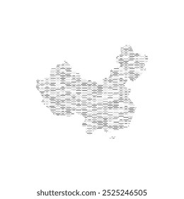 china country map border vector tech icon illustration design