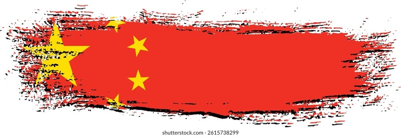 China Country Map Vector Design, Flag Design Image