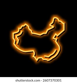 china country neon light sign vector. china country illustration