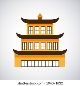 China design over gray background, vector illustration