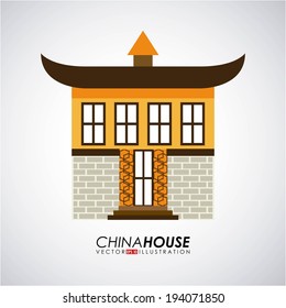 China design over gray background, vector illustration