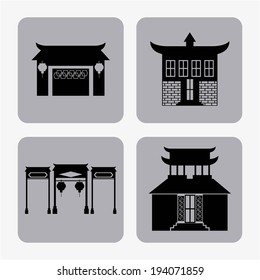 China design over gray background, vector illustration