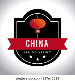 China design over white background, vector illustration.