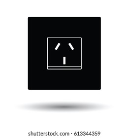 China electrical socket icon. White background with shadow design. Vector illustration.