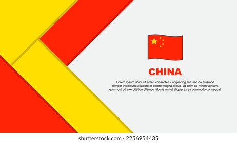 China Flag Abstract Background Design Template. China Independence Day Banner Cartoon Vector Illustration. China Illustration