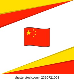 Plantilla de diseño de fondo de resumen de la bandera de China. Cartel del Día de la Independencia de China en medios sociales. Diseño de China