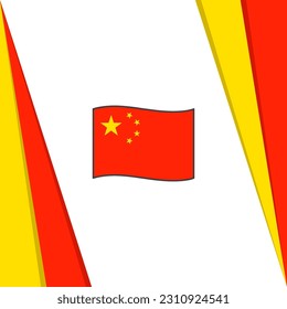 China Flag Abstract Background Design Template. China Independence Day Banner Social Media Post. China Flag