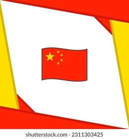 China Flag Abstract Background Design Template. China Independence Day Banner Social Media Post. China Independence Day