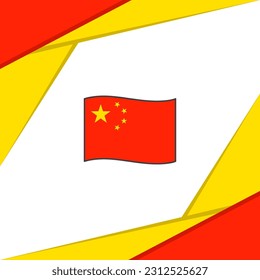 China Flag Abstract Background Design Template. China Independence Day Banner Social Media Post. China