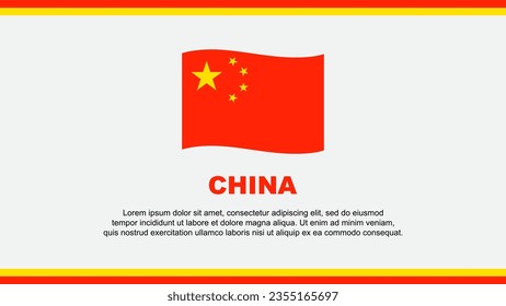China Flag Abstract Background Design Template. China Independence Day Banner Social Media Vector Illustration. China Design