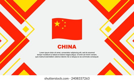 China Flag Abstract Background Design Template. China Independence Day Banner Wallpaper Vector Illustration. China Illustration