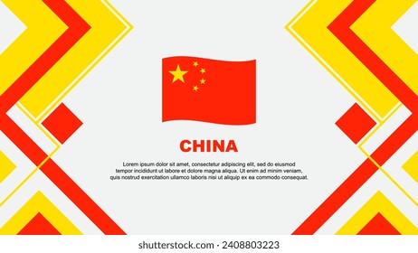China Flag Abstract Background Design Template. China Independence Day Banner Wallpaper Vector Illustration. China Banner