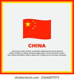 China Flag Background Design Template. China Independence Day Banner Social Media Post. China Banner