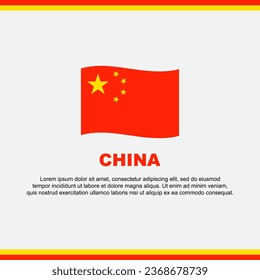 China Flag Background Design Template. China Independence Day Banner Social Media Post. China Design