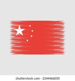 China Flag Brush Vector Illustration