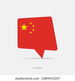 China flag bubble chat icon