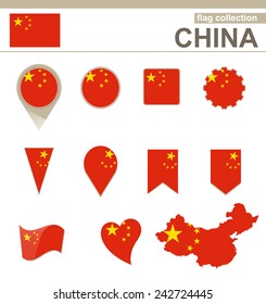 China Flag Collection, 12 versions
