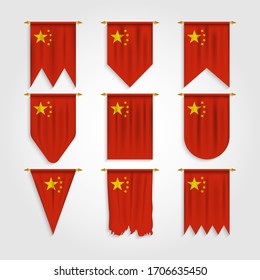 China Flag in Different shapes, Flag of China in Various Shapes