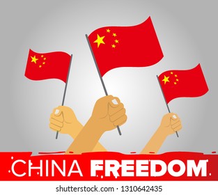 China flag freedom