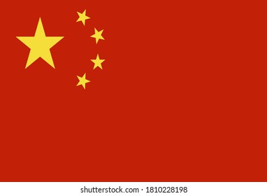 China flag. Graphic template. Vector illustration