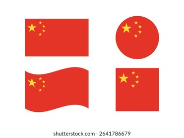 China Flag Icon – Official National Flag of China in Flat Vector Style with Standard Colors and Proportions.
