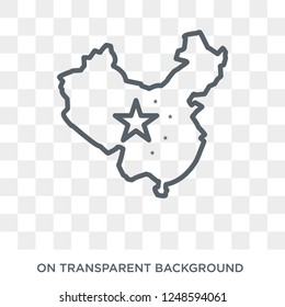 China flag icon. Trendy flat vector China flag icon on transparent background from Country Flags collection. High quality filled China flag symbol use for web and mobile