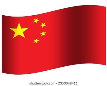 China flag isolated icon 3D in white background