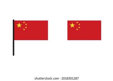 Bandera de China aislada de fondo blanco