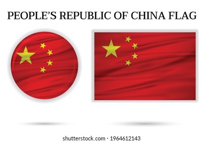 China flag, official colors and proportion correctly. National China flag. Vector illustration. EPS10.
