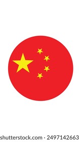 China flag, official colors and proportion correctly. National China flag. Vector illustration