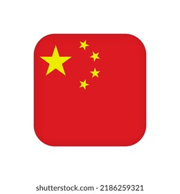 China flag, official colors. Vector illustration.