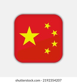 Bandera de China, colores oficiales. Ilustración vectorial.