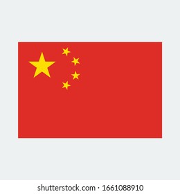 China Flag, Official flag of China, Illustration Vector EPS 10