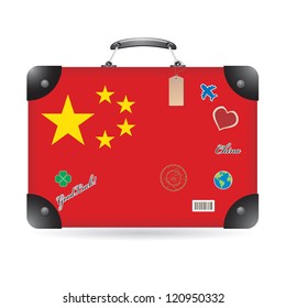 China flag on bag