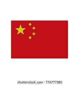 China Flag on gray background
