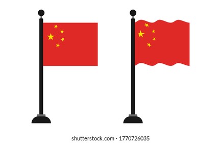 china flag on a pole