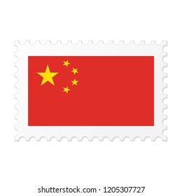 China flag on white background vector image