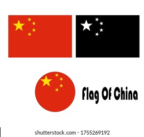 China Flag Original Color Black Color. China Flag Pin