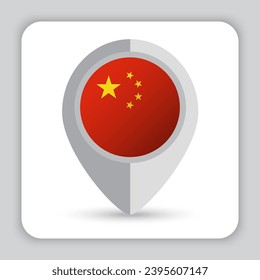 China Flag Pin Map Icon