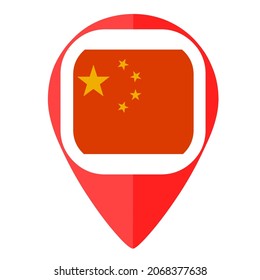 China Flag Pin Marker Locator Country